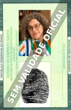 Imagem hipotética representando a carteira de identidade de Isabel Teixeira