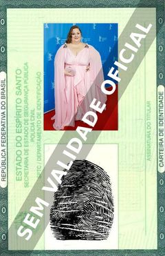 Imagem hipotética representando a carteira de identidade de Itziar Castro