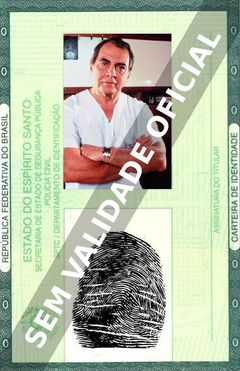 Imagem hipotética representando a carteira de identidade de Ivo Pitanguy