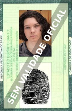 Imagem hipotética representando a carteira de identidade de J. Gaven Wilde