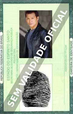 Imagem hipotética representando a carteira de identidade de Jack Huang