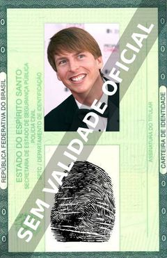 Imagem hipotética representando a carteira de identidade de Jack McBrayer