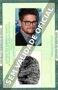 Imagem hipotética representando a carteira de identidade de Jack Osbourne