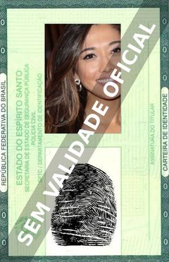 Imagem hipotética representando a carteira de identidade de Jacqueline Sato
