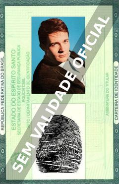 Imagem hipotética representando a carteira de identidade de Jacques Charrier