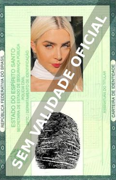 Imagem hipotética representando a carteira de identidade de Jade Picon