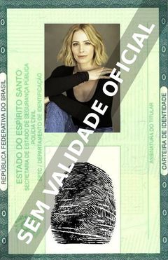 Imagem hipotética representando a carteira de identidade de Jaime Ray Newman