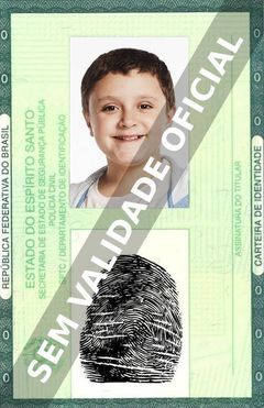 Imagem hipotética representando a carteira de identidade de James DiGiacomo
