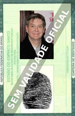 Imagem hipotética representando a carteira de identidade de James Fleet