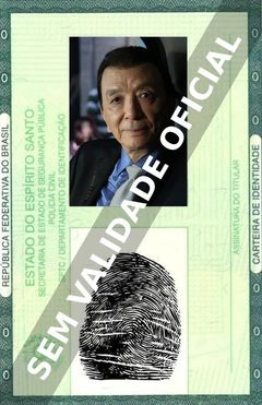 Imagem hipotética representando a carteira de identidade de James Hong