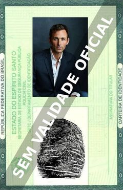 Imagem hipotética representando a carteira de identidade de James Patrick Stuart
