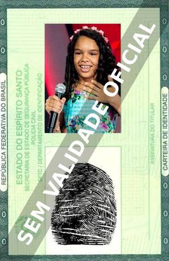 Imagem hipotética representando a carteira de identidade de Jamille Silva