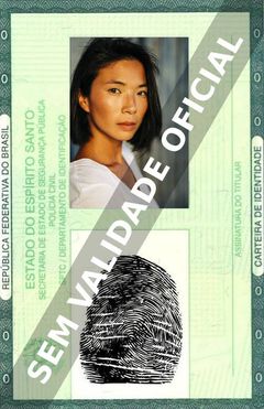 Imagem hipotética representando a carteira de identidade de Jani Zhao