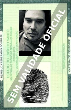 Imagem hipotética representando a carteira de identidade de Jason Gedrick