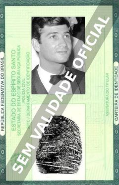 Imagem hipotética representando a carteira de identidade de Jean-Claude Brialy