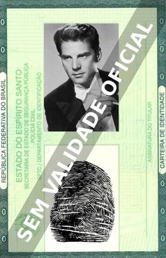 Imagem hipotética representando a carteira de identidade de Jean-Pierre Aumont