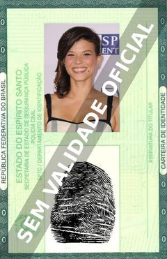 Imagem hipotética representando a carteira de identidade de Jeananne Goossen