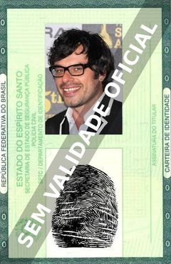 Imagem hipotética representando a carteira de identidade de Jemaine Clement