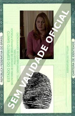 Imagem hipotética representando a carteira de identidade de Jenica Bergere