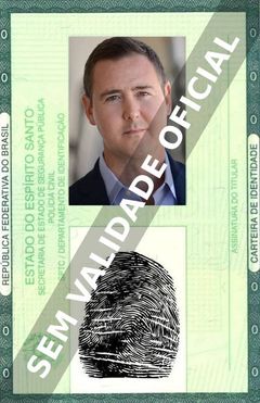 Imagem hipotética representando a carteira de identidade de Jeremy Shouldis