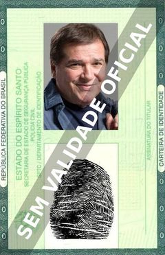 Imagem hipotética representando a carteira de identidade de Jerry Adriani