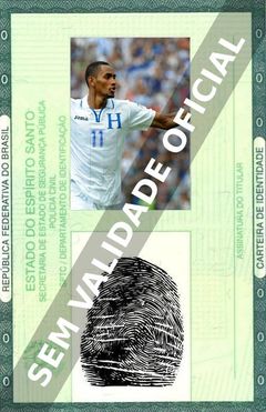 Imagem hipotética representando a carteira de identidade de Jerry Bengtson