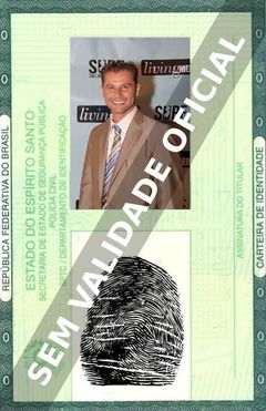 Imagem hipotética representando a carteira de identidade de Jerry Lobrow