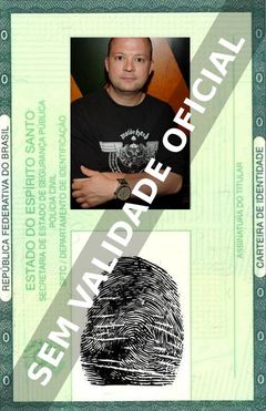 Imagem hipotética representando a carteira de identidade de Jim Norton
