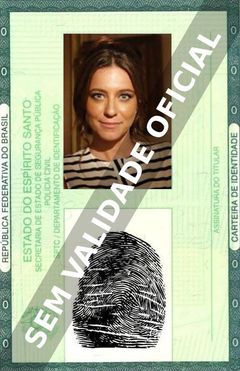 Imagem hipotética representando a carteira de identidade de Joana Solnado