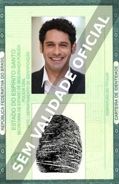 Imagem hipotética representando a carteira de identidade de João Baldasserini