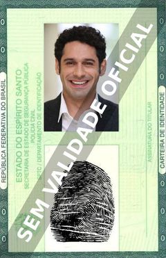 Imagem hipotética representando a carteira de identidade de João Baldasserini
