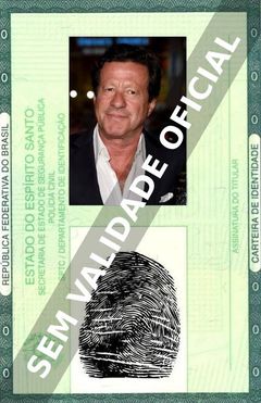 Imagem hipotética representando a carteira de identidade de Joaquim de Almeida