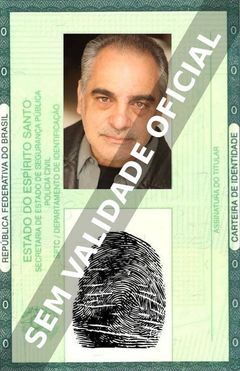 Imagem hipotética representando a carteira de identidade de Joe Marinelli