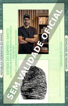 Imagem hipotética representando a carteira de identidade de Joel Jota