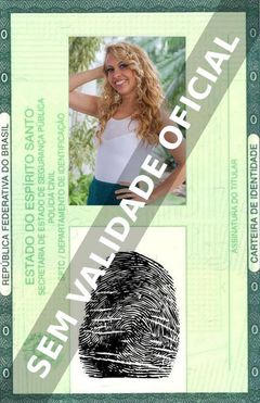Imagem hipotética representando a carteira de identidade de Joelma