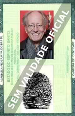 Imagem hipotética representando a carteira de identidade de John Barry