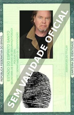 Imagem hipotética representando a carteira de identidade de John Bishop