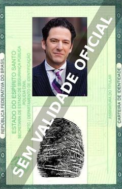 Imagem hipotética representando a carteira de identidade de John Pizzarelli