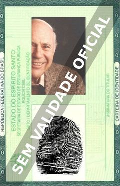 Imagem hipotética representando a carteira de identidade de John Randolph