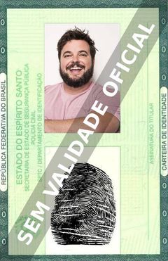 Imagem hipotética representando a carteira de identidade de Jon Gabrus