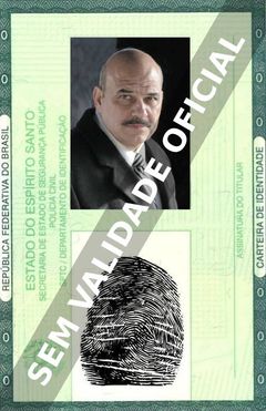 Imagem hipotética representando a carteira de identidade de Jon Polito