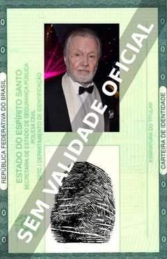 Imagem hipotética representando a carteira de identidade de Jon Voight