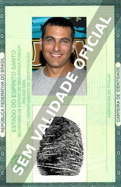 Imagem hipotética representando a carteira de identidade de Jonathan Penner
