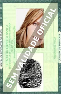 Imagem hipotética representando a carteira de identidade de Jordana Spiro