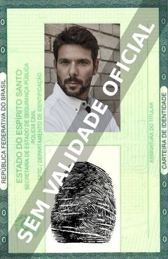 Imagem hipotética representando a carteira de identidade de Jorge Corrula