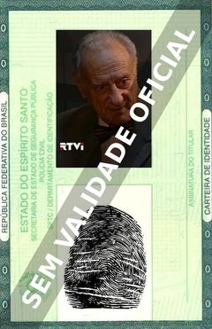 Imagem hipotética representando a carteira de identidade de Jorge D'Elía
