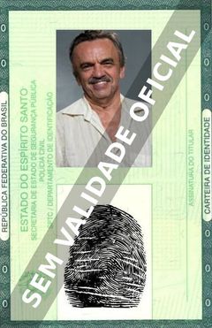 Imagem hipotética representando a carteira de identidade de José Dumont