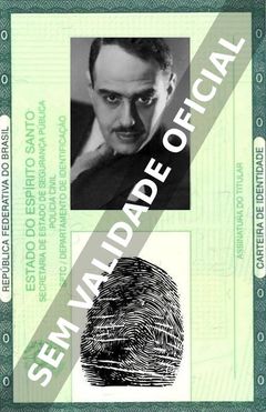Imagem hipotética representando a carteira de identidade de José Leitão de Barros