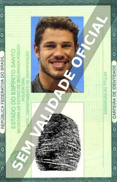 Imagem hipotética representando a carteira de identidade de José Loreto