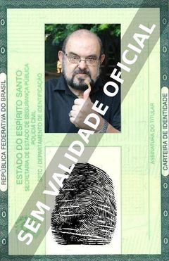Imagem hipotética representando a carteira de identidade de José Mojica Marins